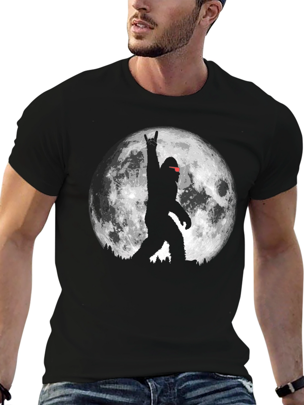 Bigfoot Moon T-Shirt - Rock On!