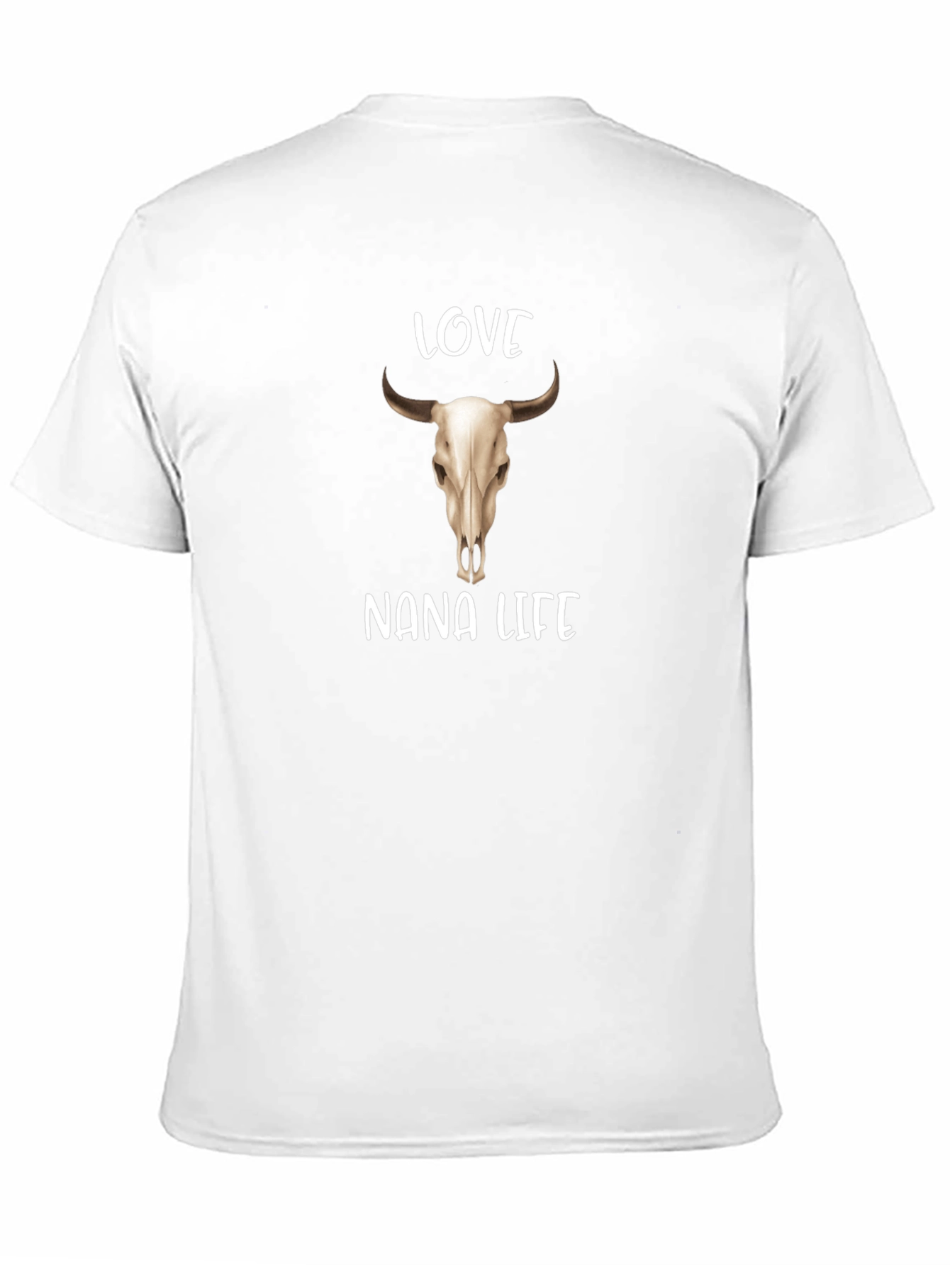 Love Nana Life Bull Skull Graphic Tee