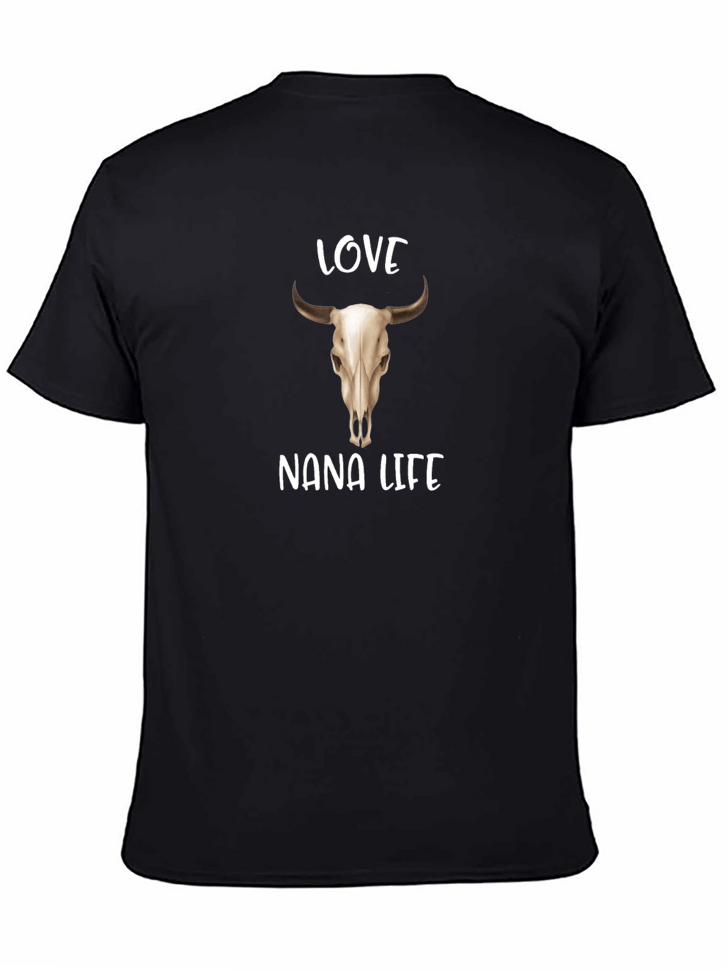 Love Nana Life Bull Skull Graphic Tee