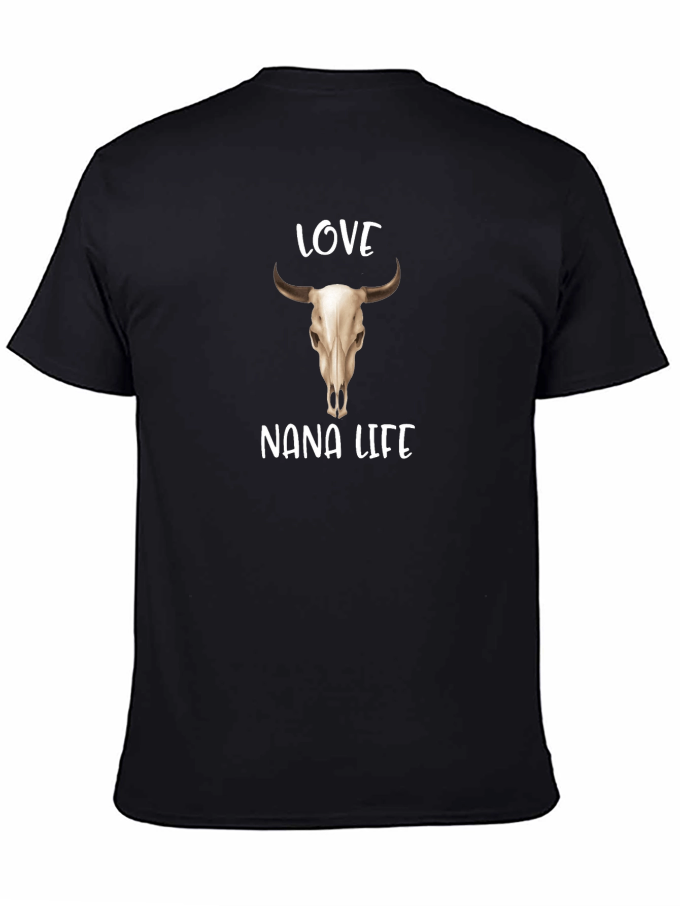 Love Nana Life Bull Skull Graphic Tee