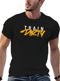 Train Dirty Graphic Tee - Black Cotton T-Shirt