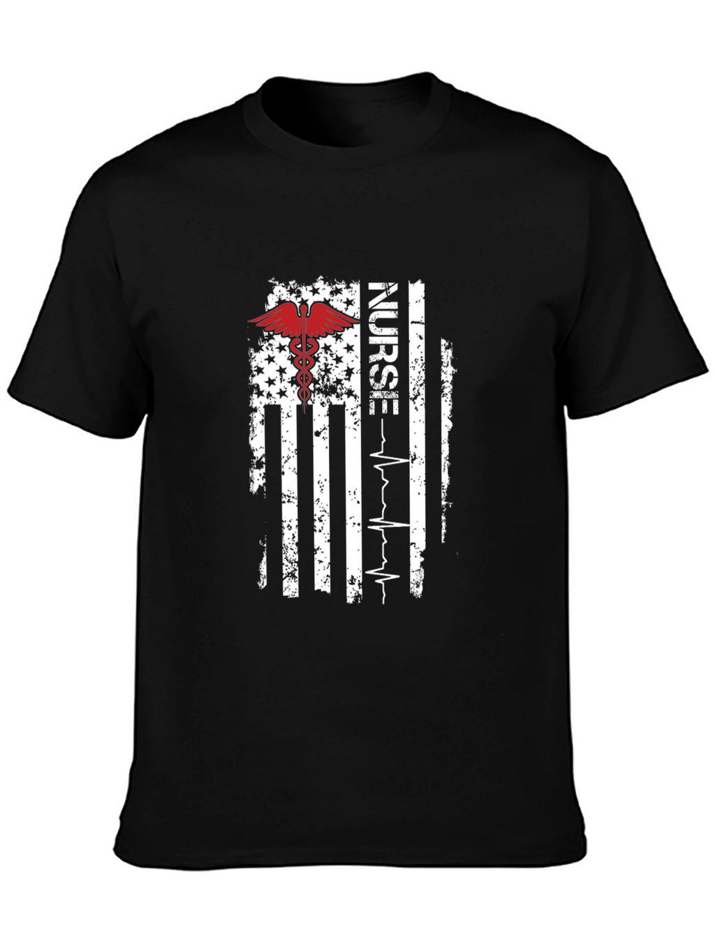 Nurse American Flag T-Shirt - Patriotic RN Tee