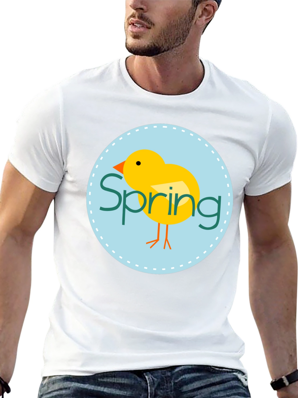 Spring Chick Graphic Tee - Unisex Black T-Shirt