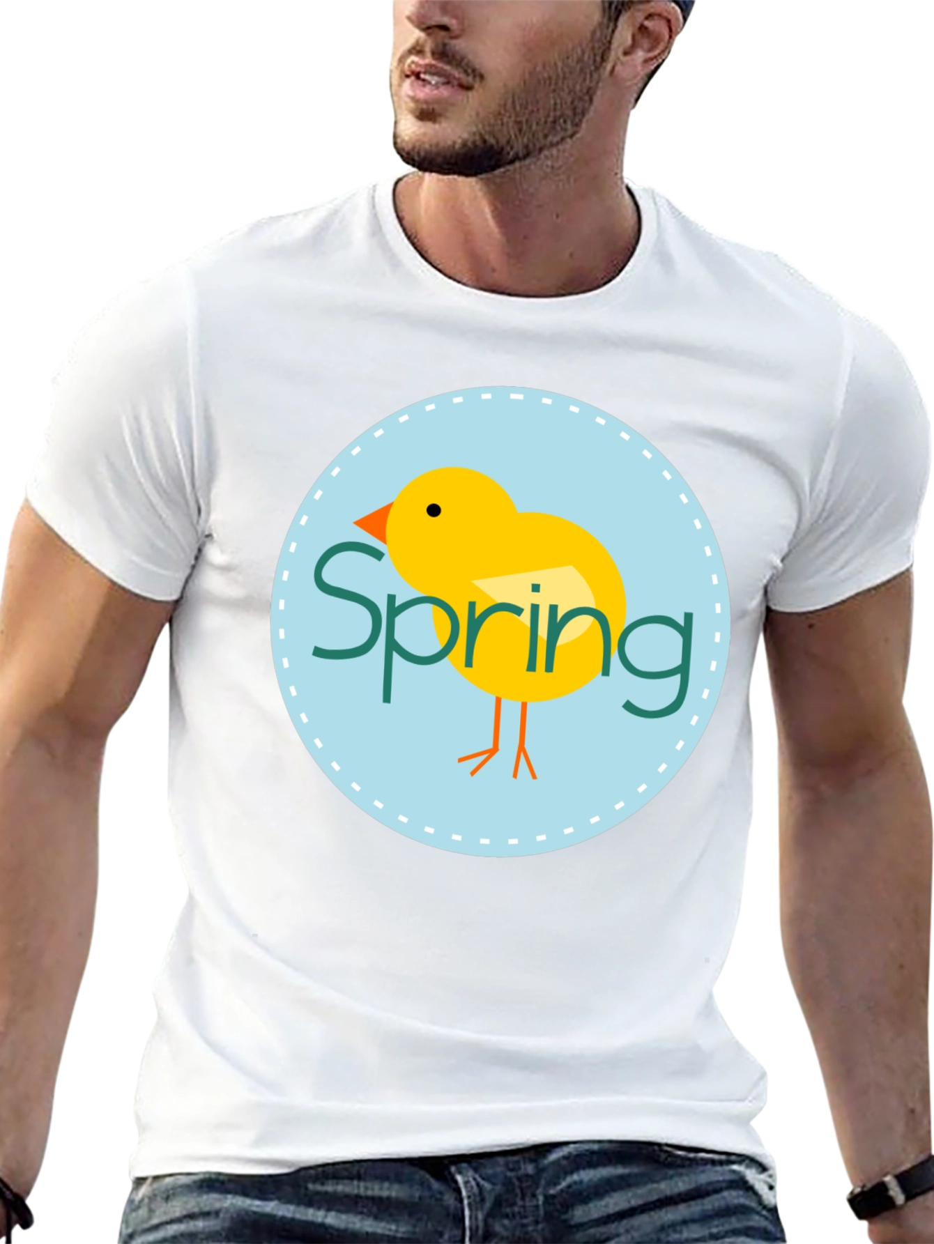 Spring Chick Graphic Tee - Unisex Black T-Shirt