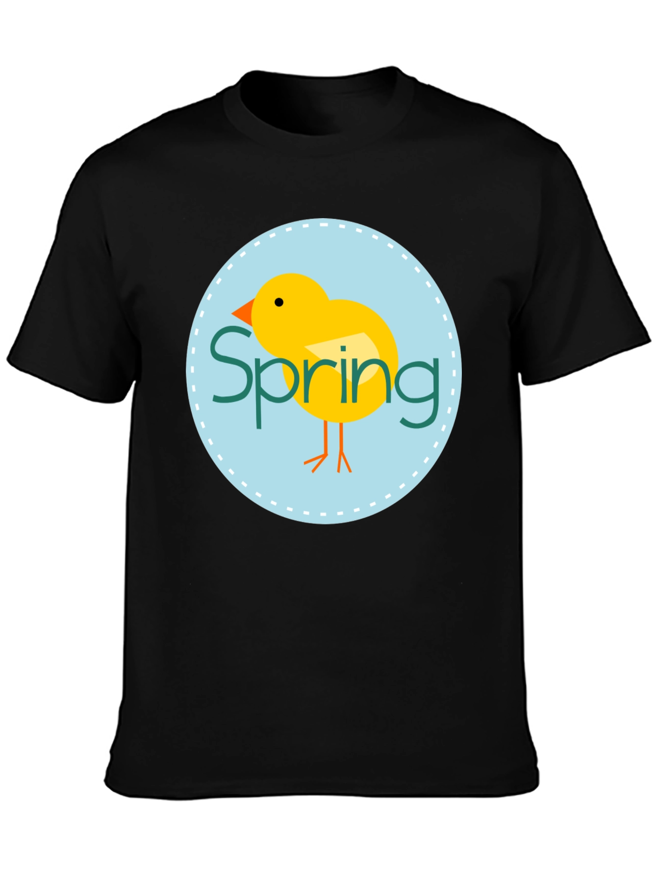 Spring Chick Graphic Tee - Unisex Black T-Shirt