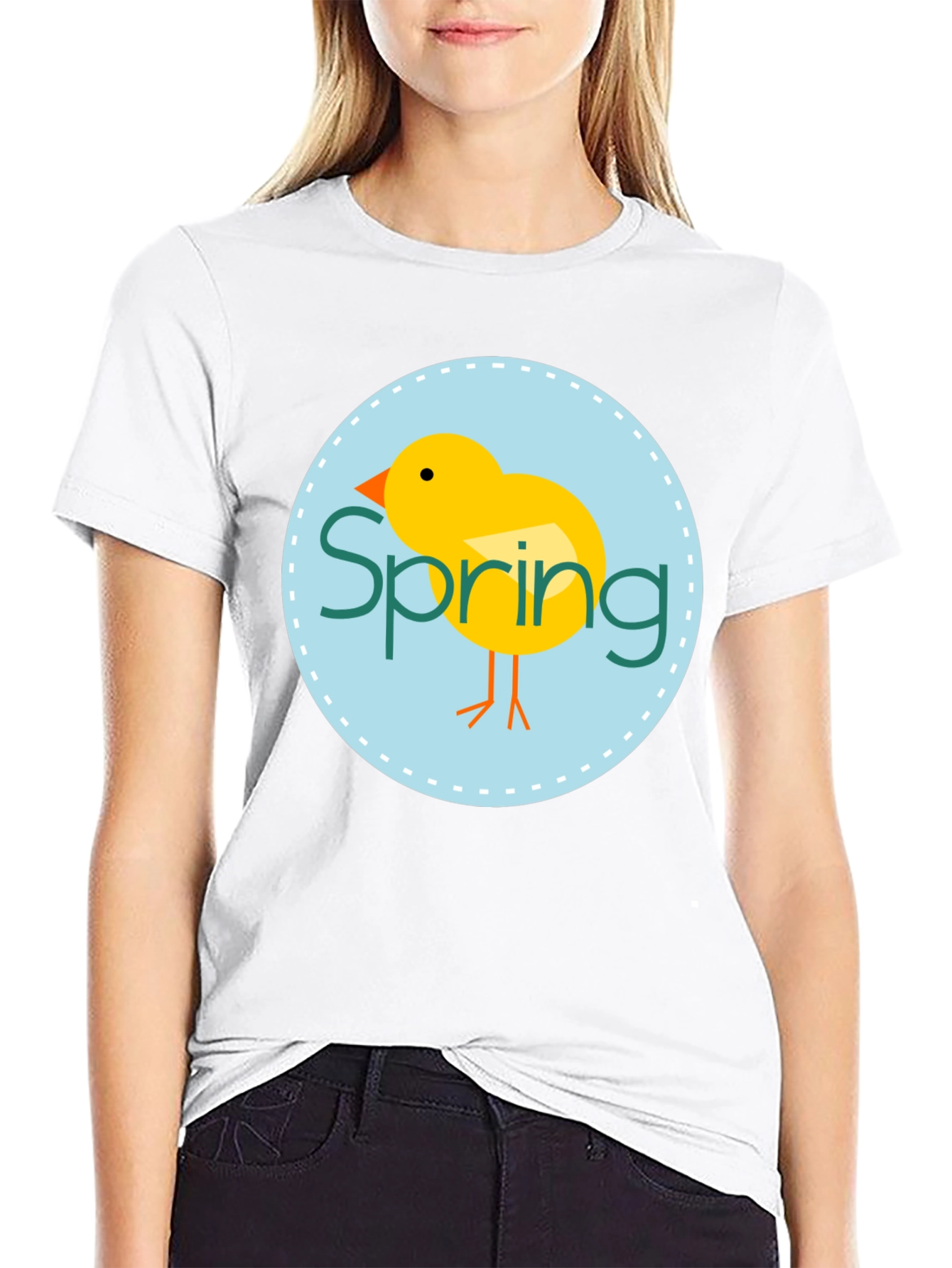 Spring Chick Graphic Tee - Unisex Black T-Shirt