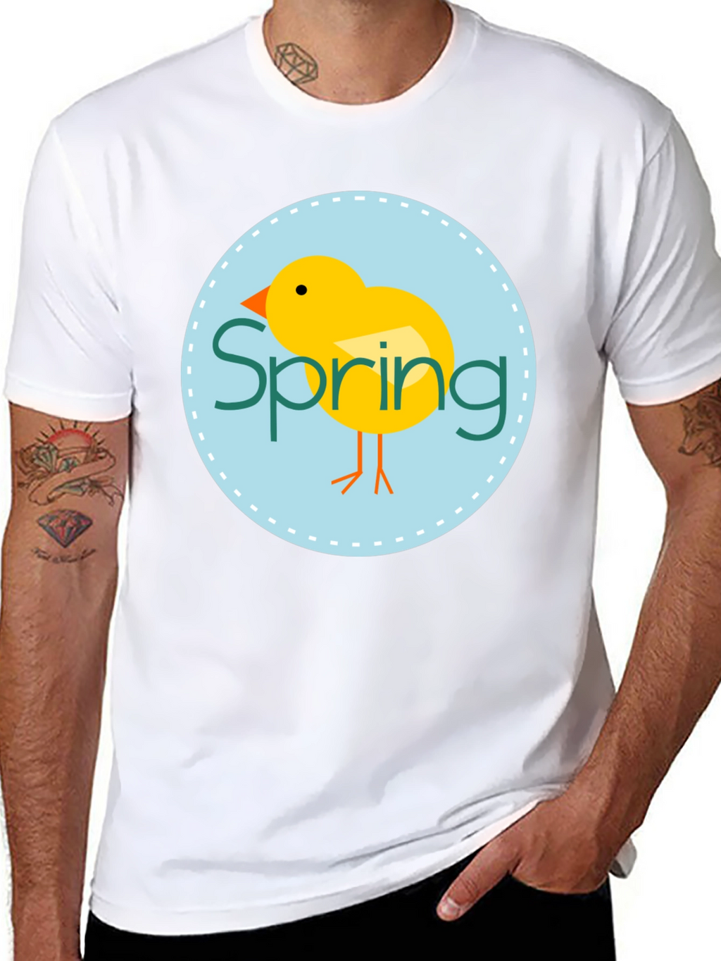 Spring Chick Graphic Tee - Unisex Black T-Shirt