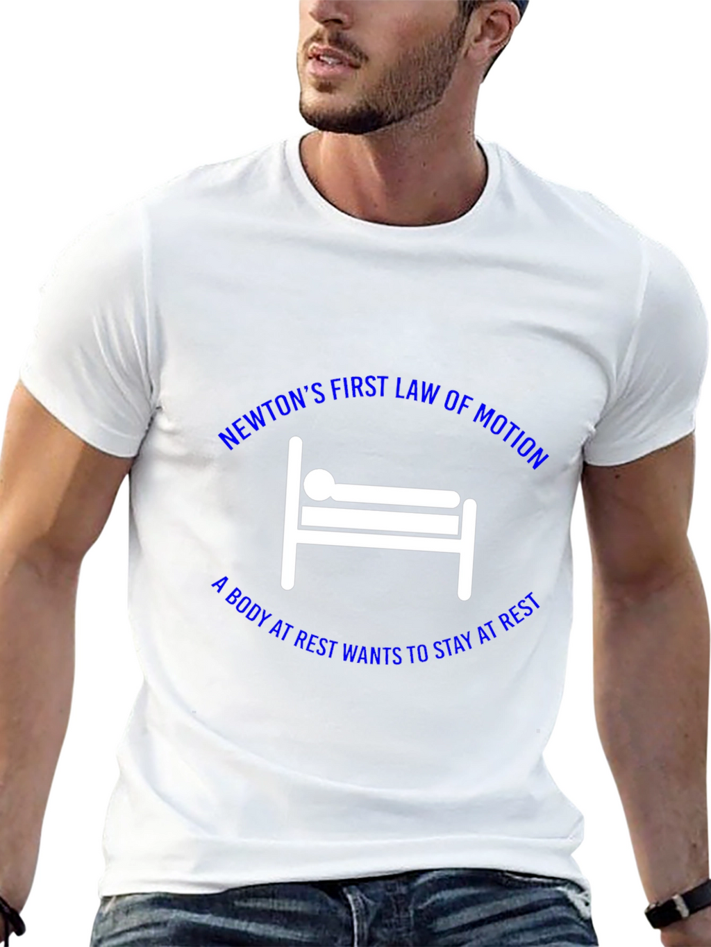 Newtons First Law T-Shirt: Science Humor