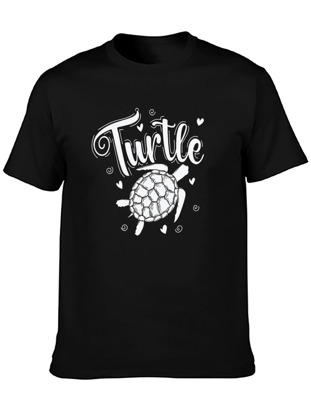 Turtle Graphic T-Shirt - Black Casual Style