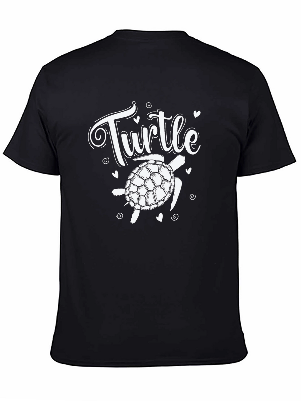 Turtle Graphic T-Shirt - Black Casual Style