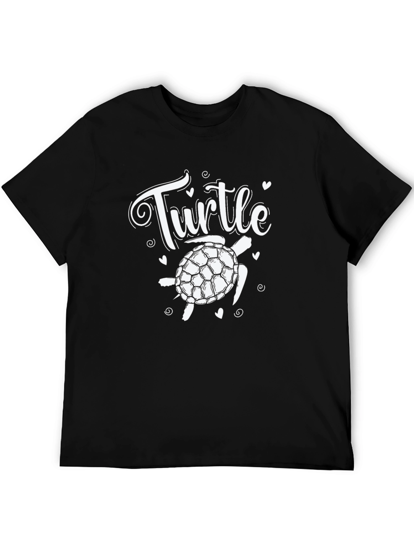 Turtle Graphic T-Shirt - Black Casual Style