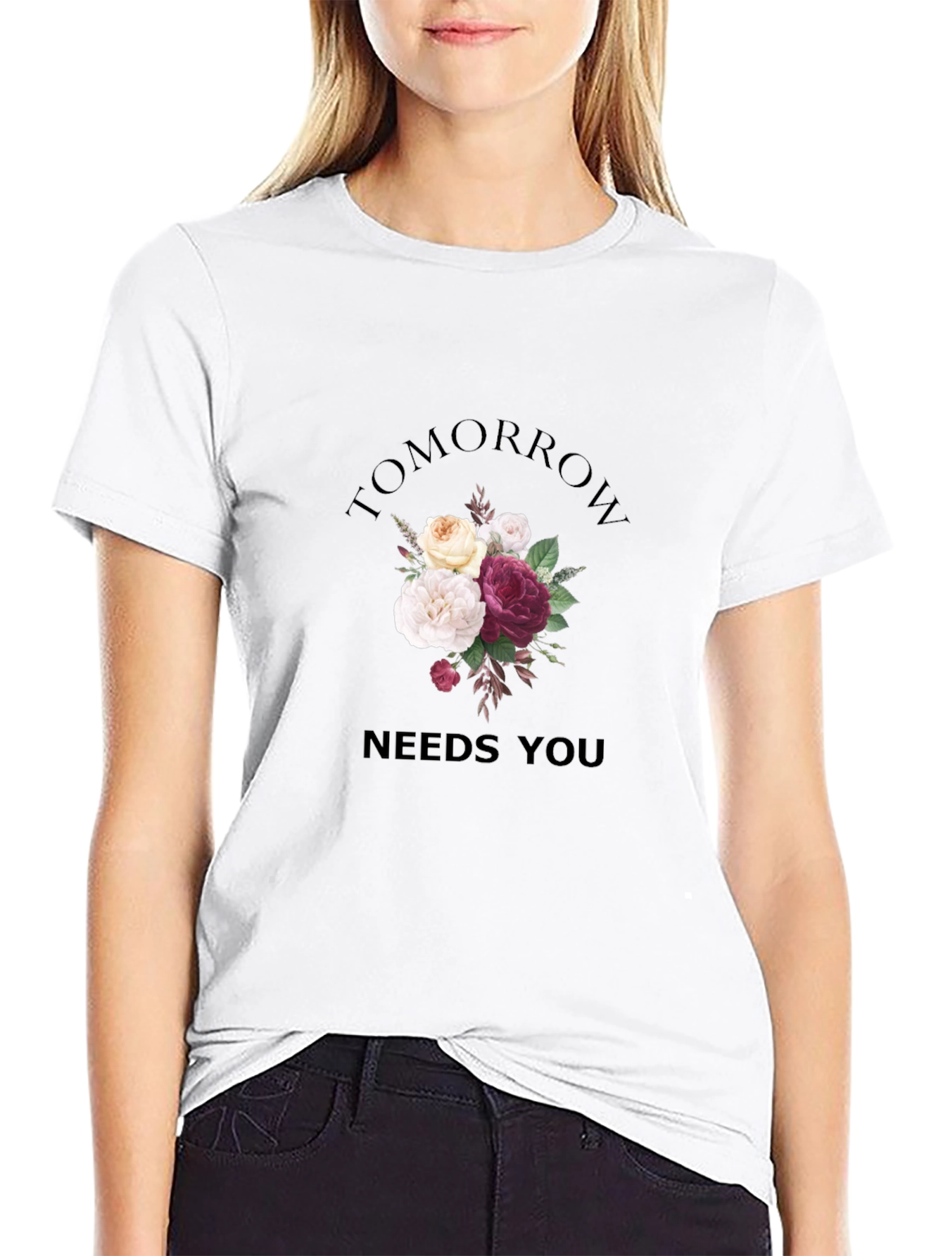Floral Tomorrow Needs You Graphic Tee