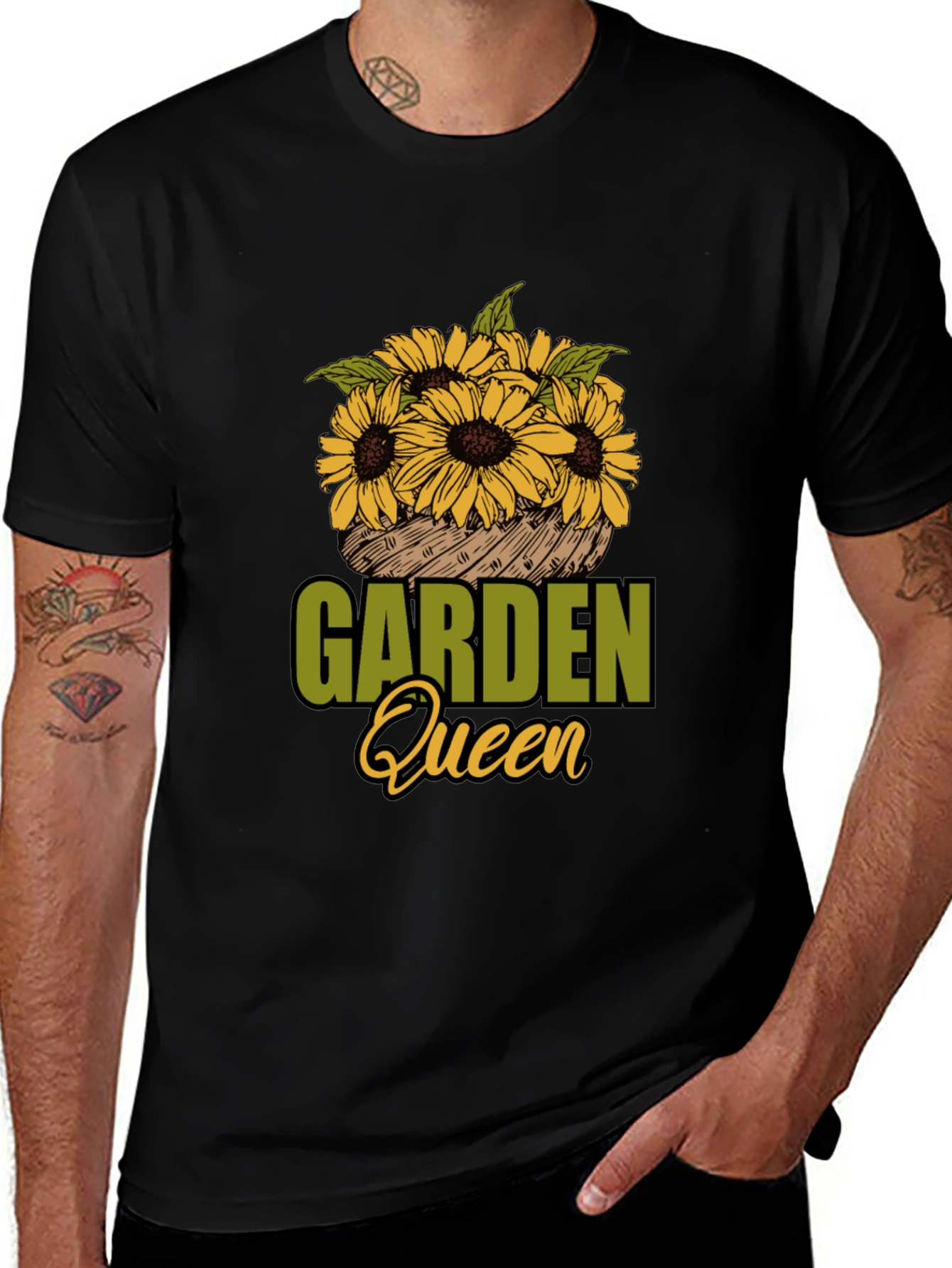 Garden Queen Sunflower Graphic T-Shirt
