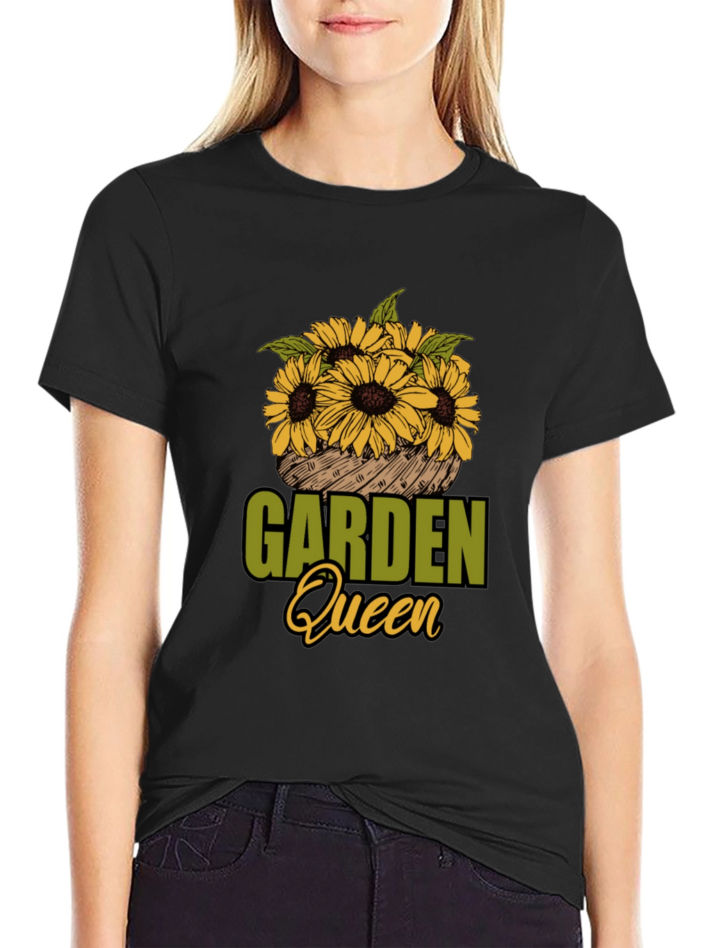 Garden Queen Sunflower Graphic T-Shirt