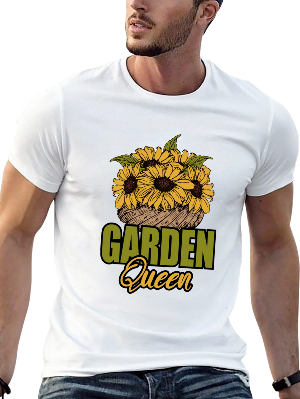 Garden Queen Sunflower Graphic T-Shirt