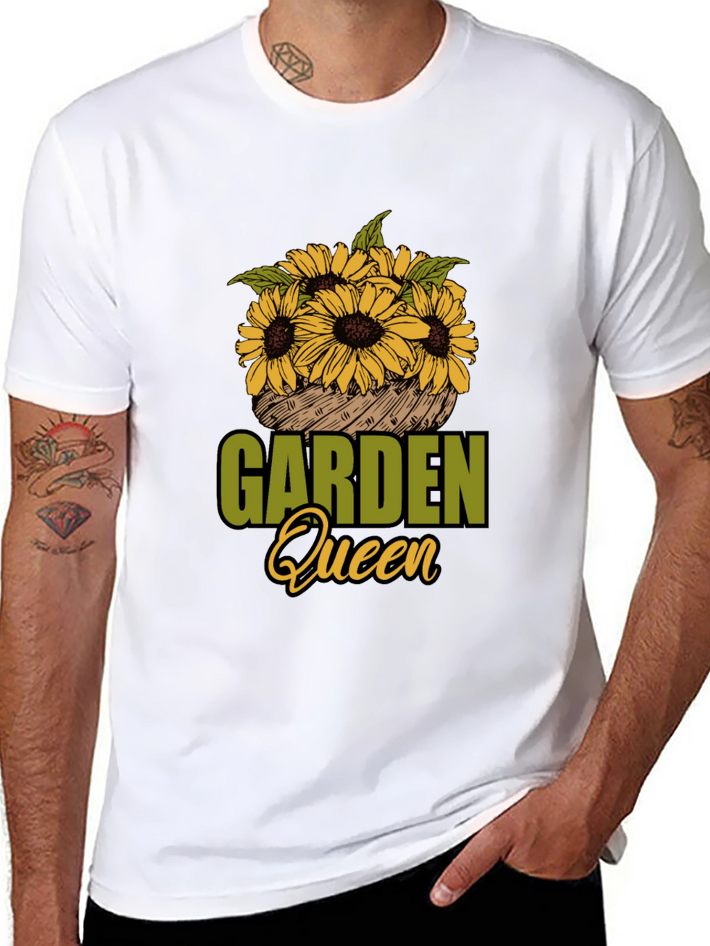 Garden Queen Sunflower Graphic T-Shirt