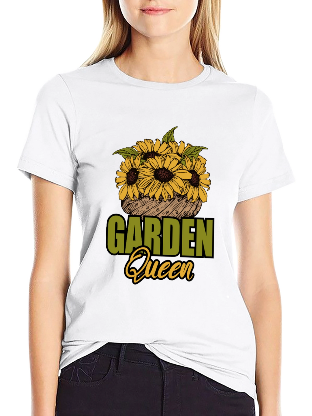 Garden Queen Sunflower Graphic T-Shirt