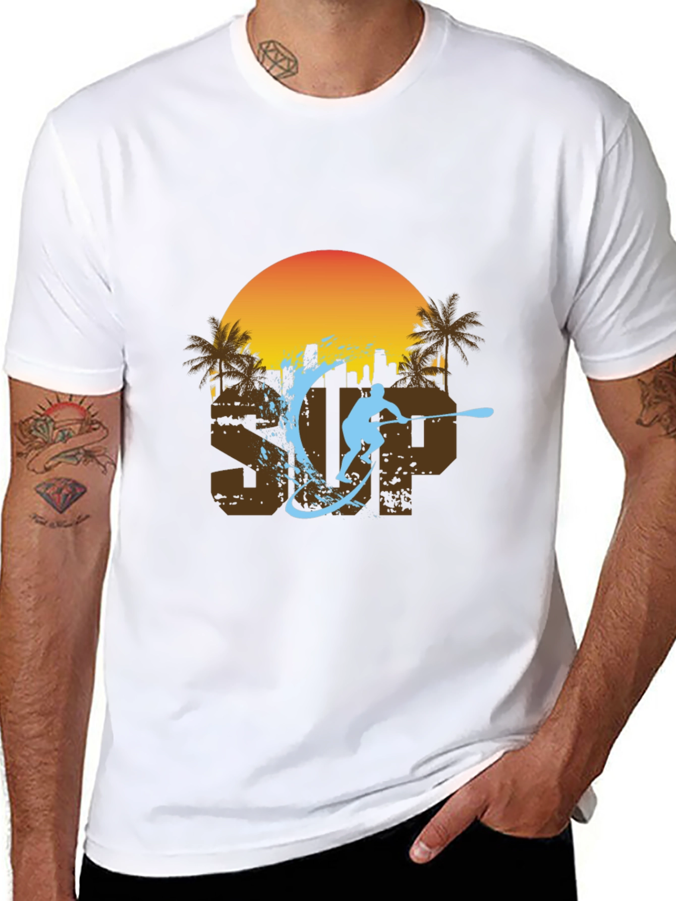 SUP Paddle Boarder T-Shirt - Summer Fun