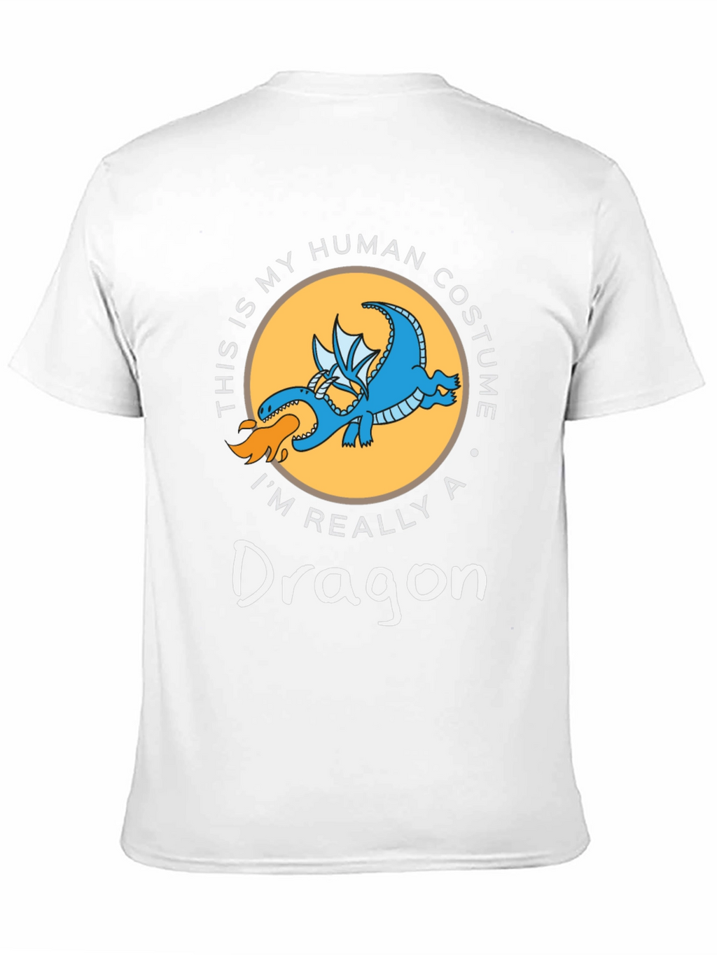 Funny Dragon Human Costume Graphic T-Shirt
