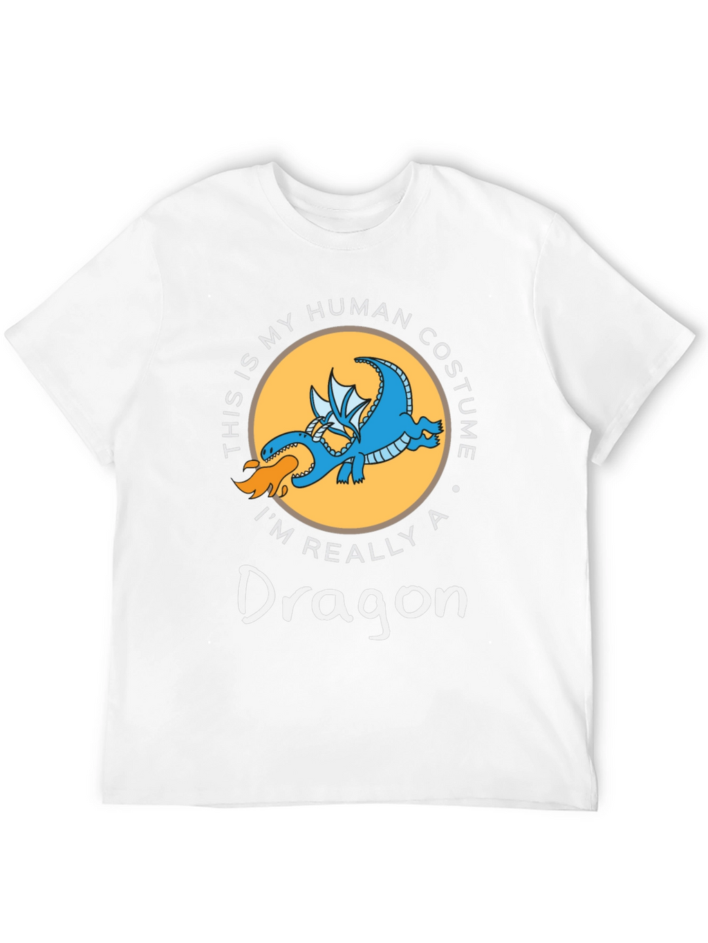 Funny Dragon Human Costume Graphic T-Shirt