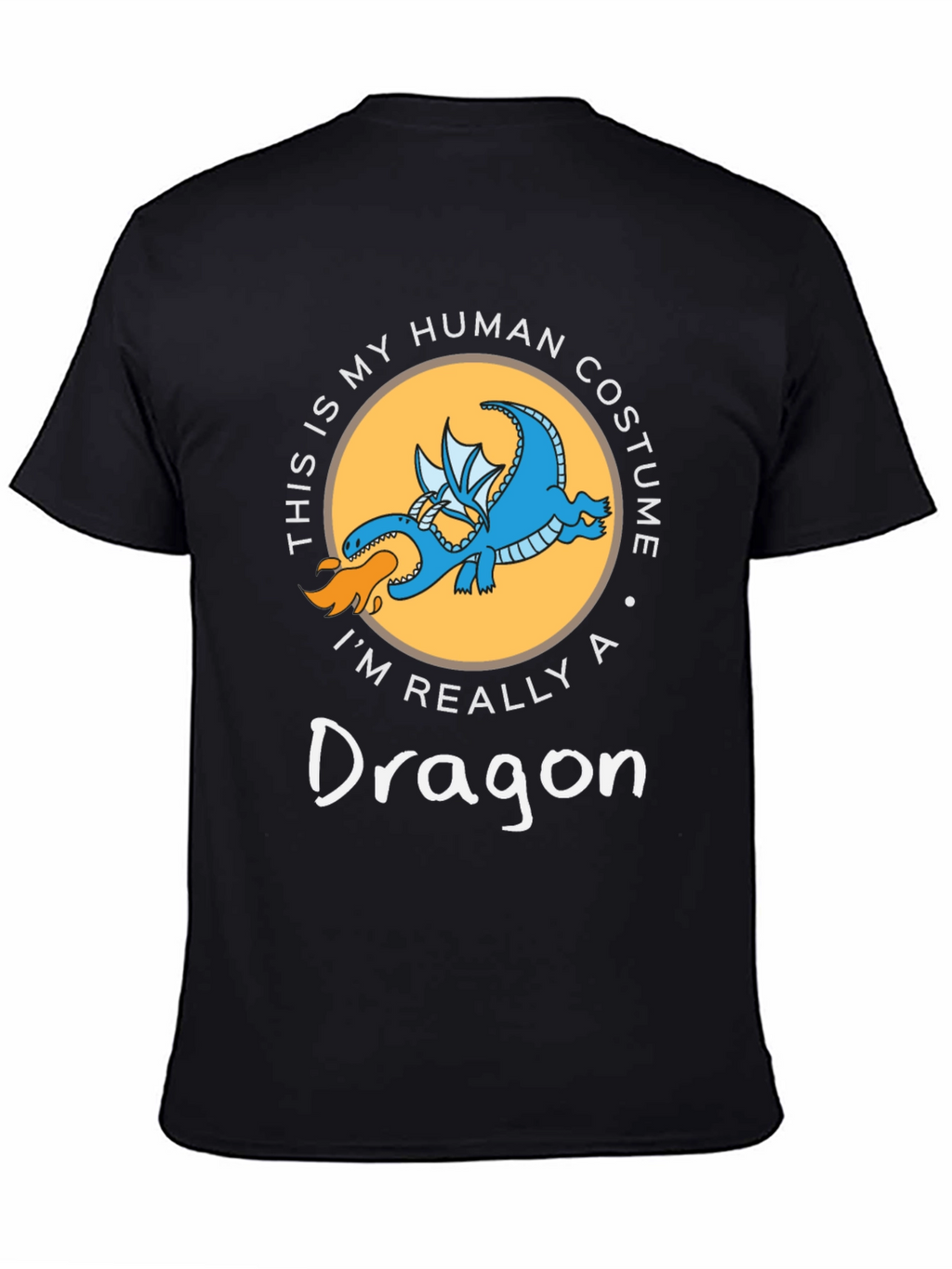 Funny Dragon Human Costume Graphic T-Shirt