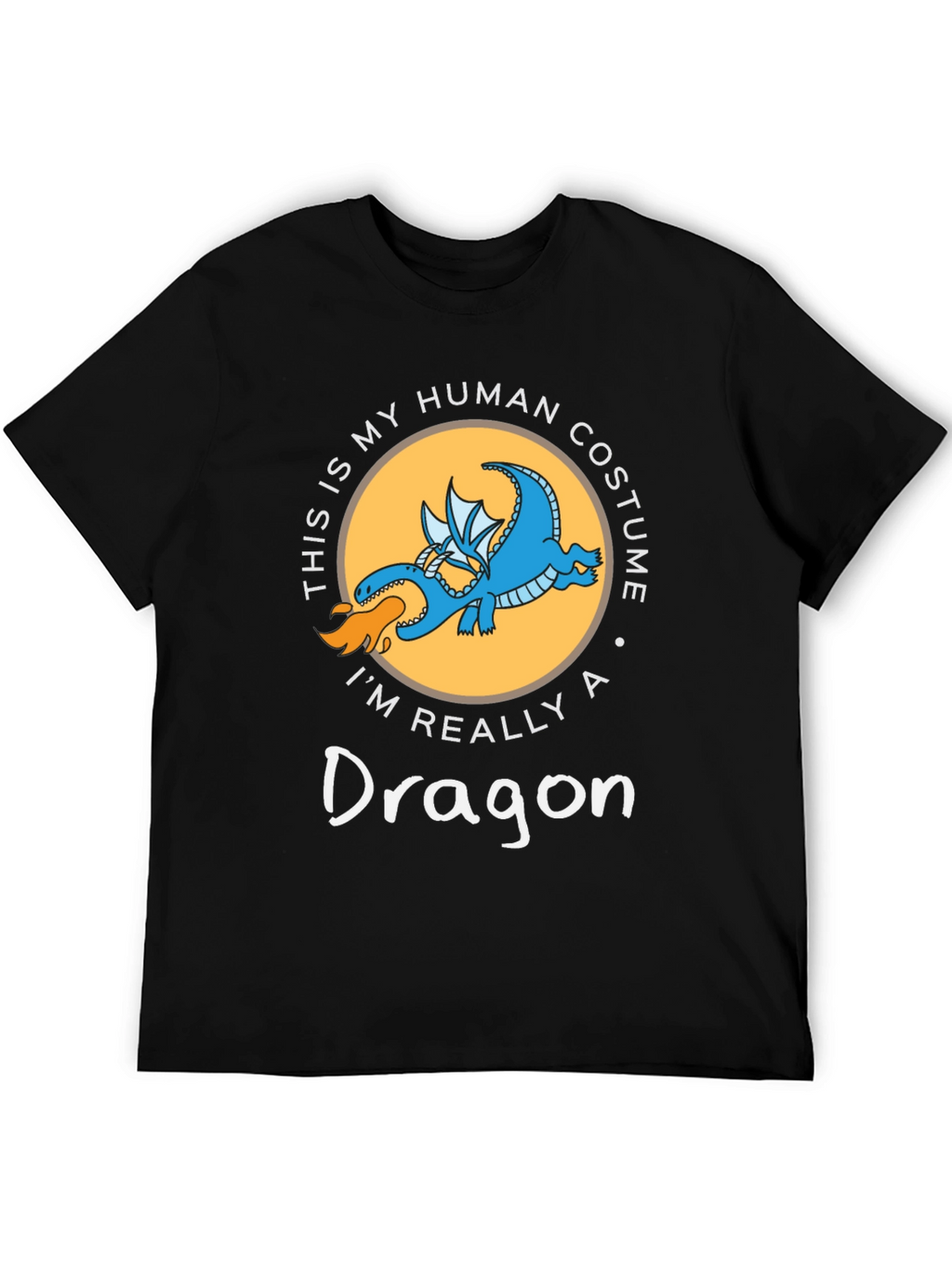 Funny Dragon Human Costume Graphic T-Shirt