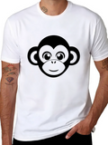 Monkey Face Graphic Tee - Black T-Shirt