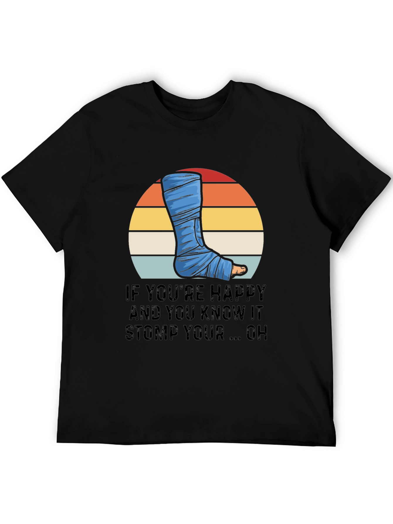 Happy Stomp Foot Cast Graphic Tee