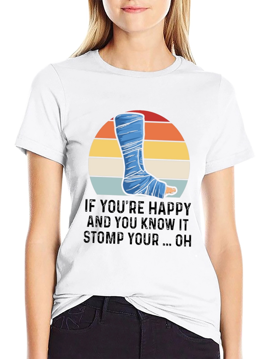 Happy Stomp Foot Cast Graphic Tee
