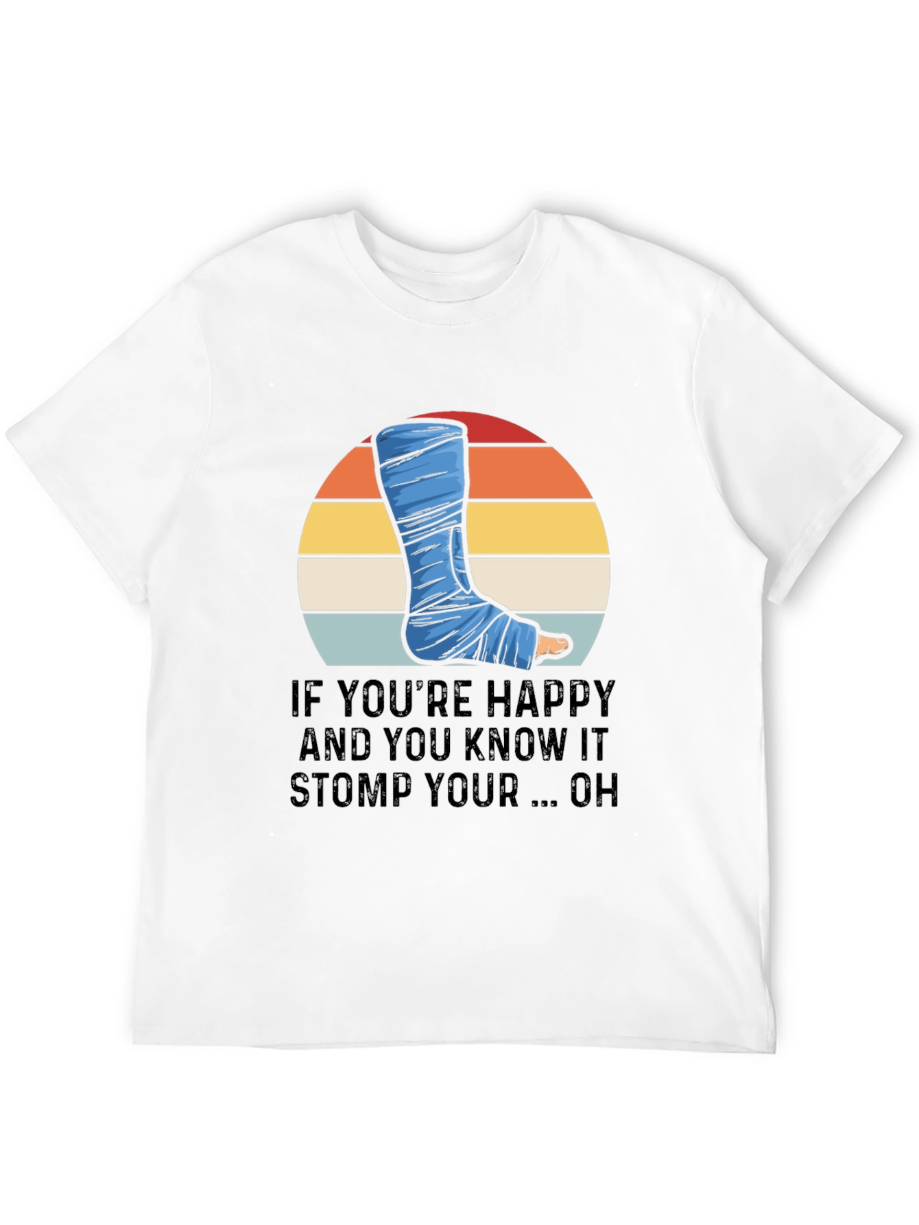 Happy Stomp Foot Cast Graphic Tee