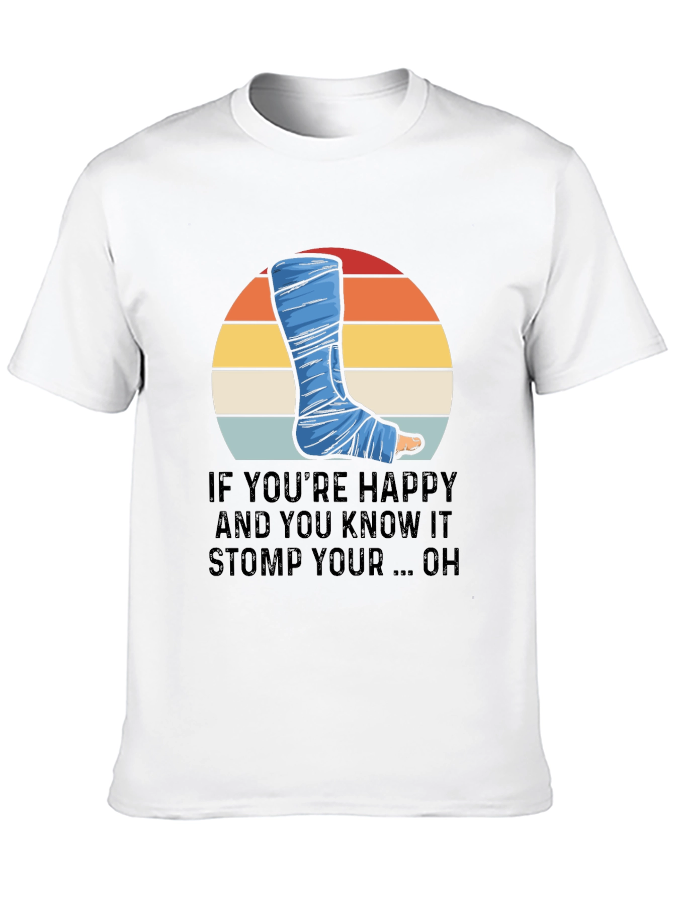 Happy Stomp Foot Cast Graphic Tee