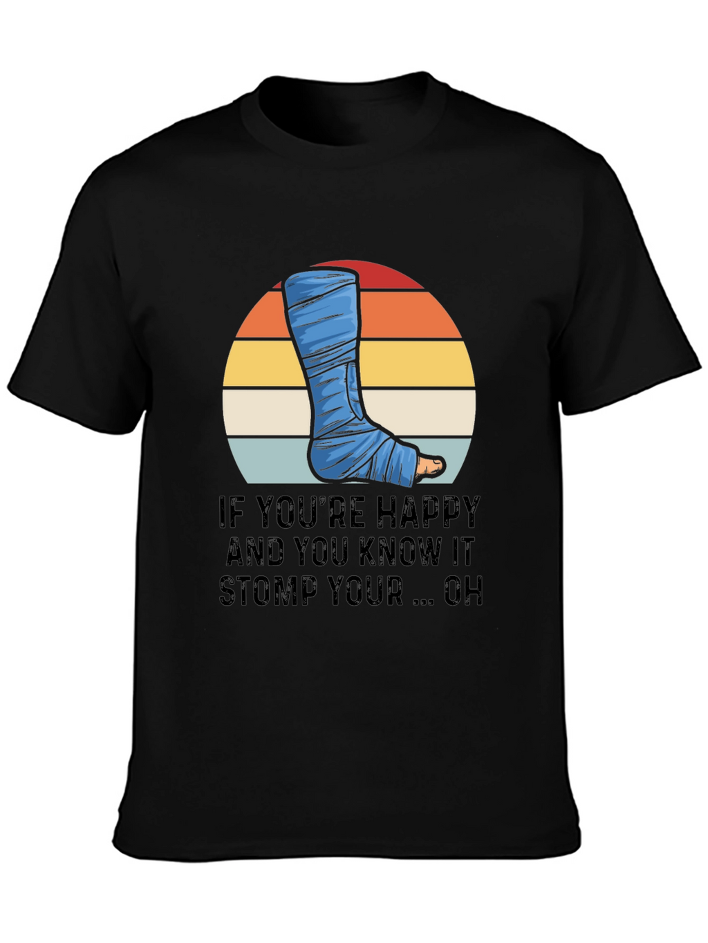 Happy Stomp Foot Cast Graphic Tee