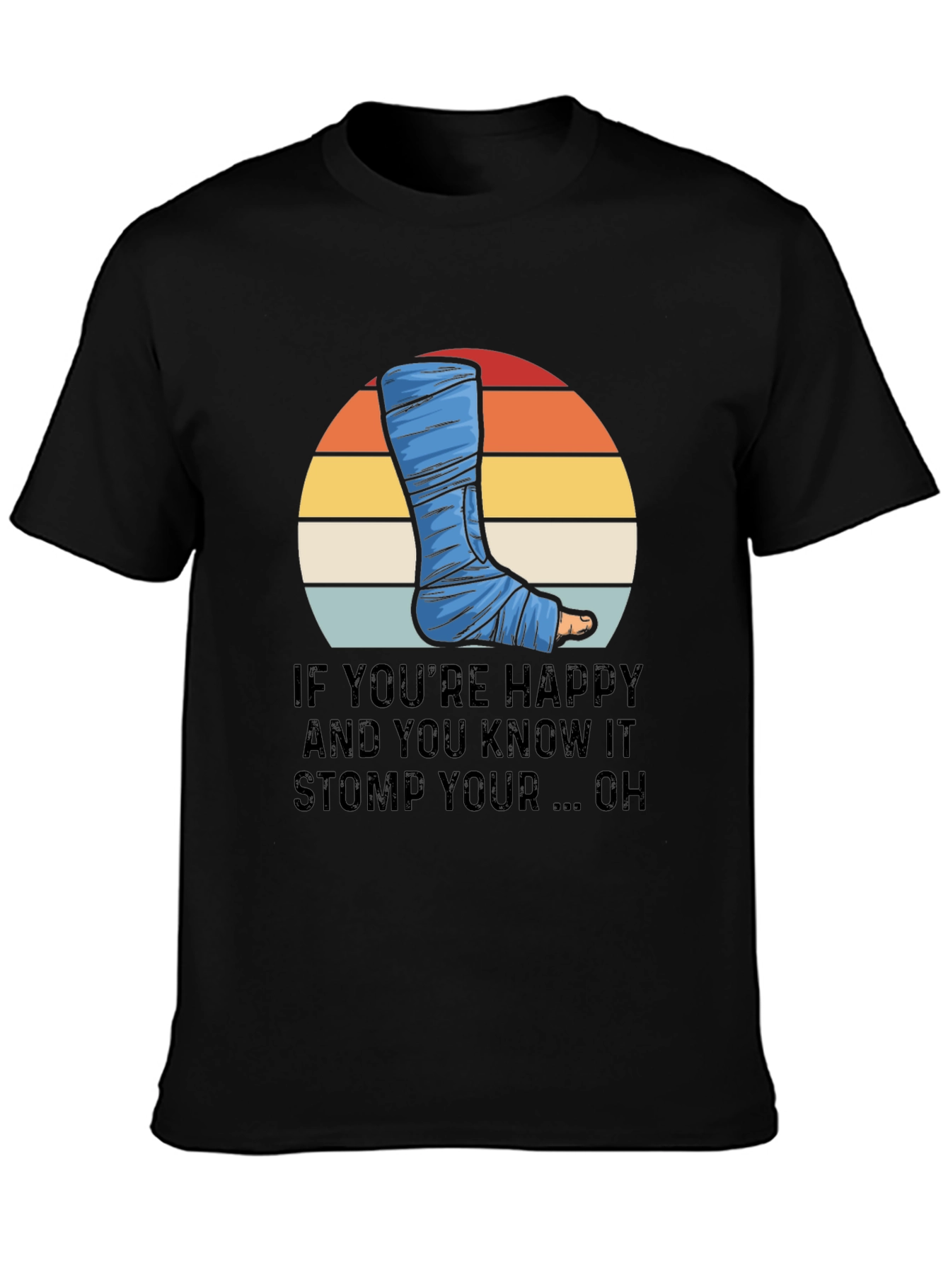 Happy Stomp Foot Cast Graphic Tee