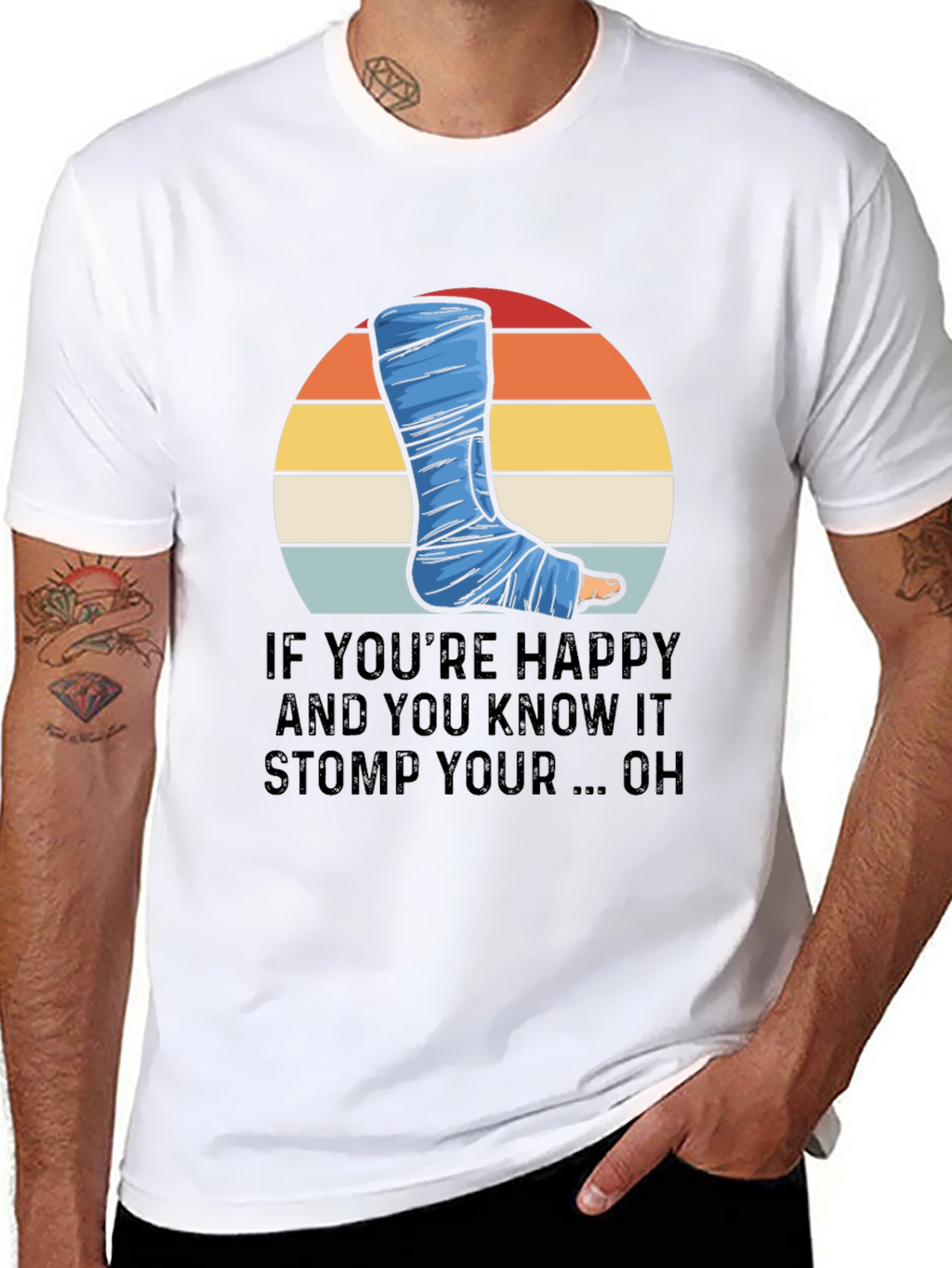 Happy Stomp Foot Cast Graphic Tee