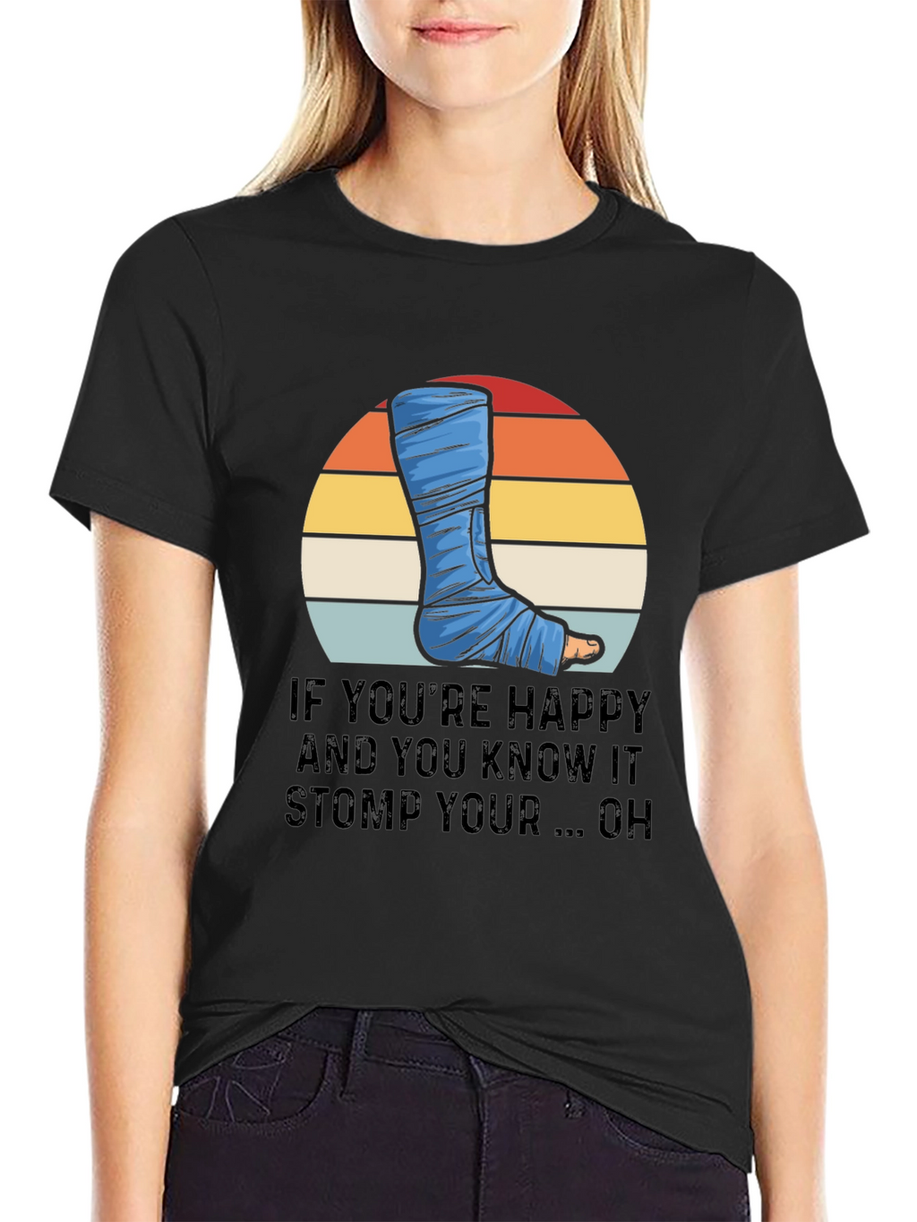 Happy Stomp Foot Cast Graphic Tee