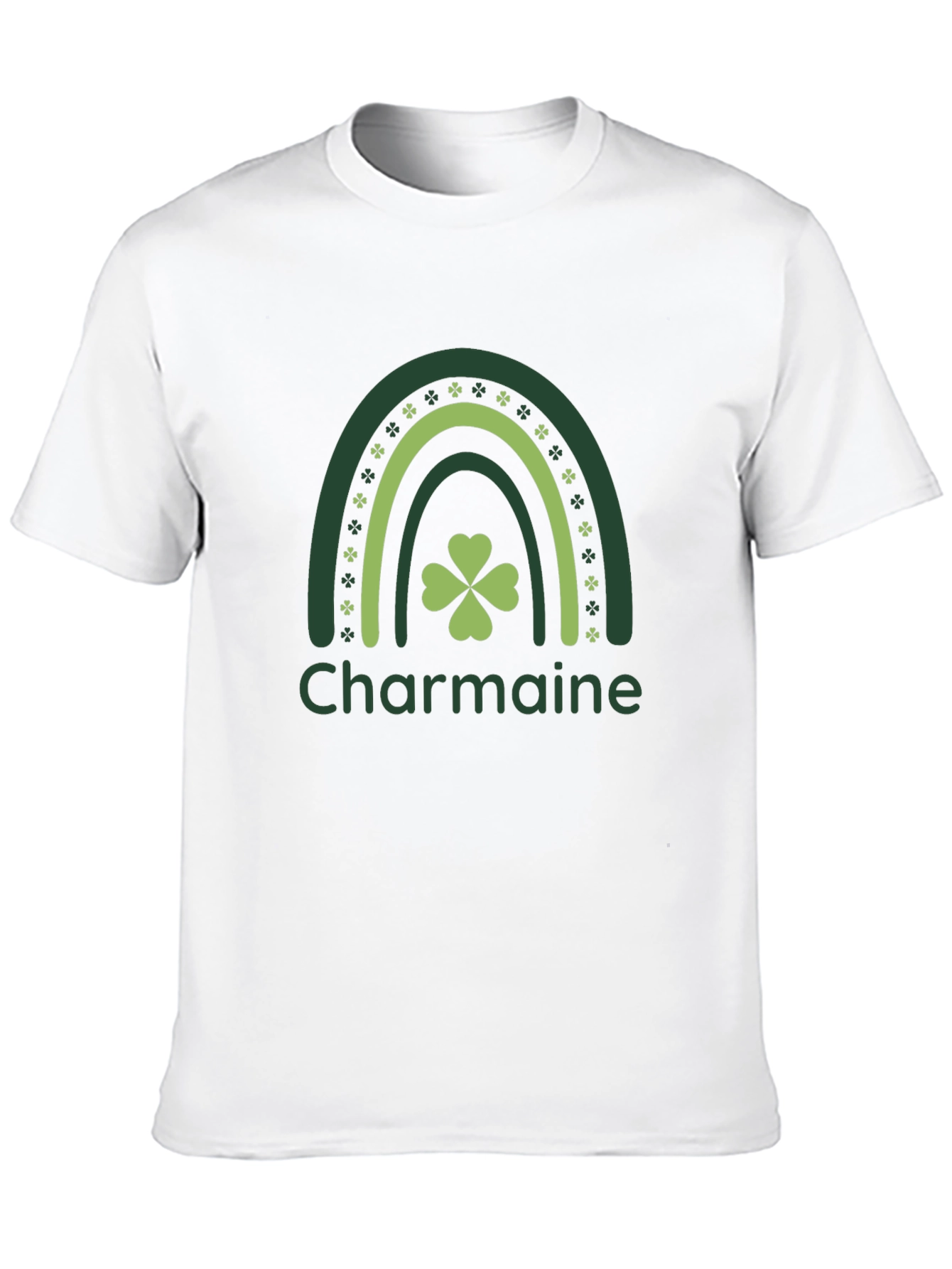 Charmaine Rainbow Shamrock St. Patricks Day T-Shirt
