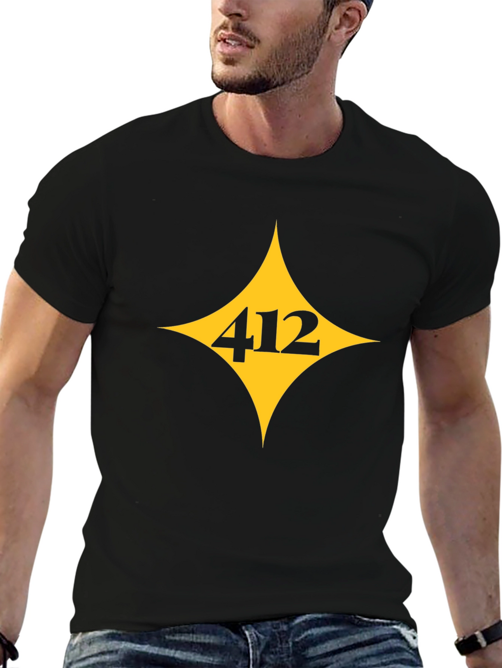 Pittsburgh 412 Black T-Shirt