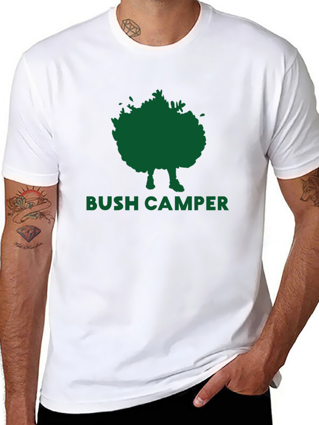 Bush Camper Graphic Tee - Black Cotton T-Shirt