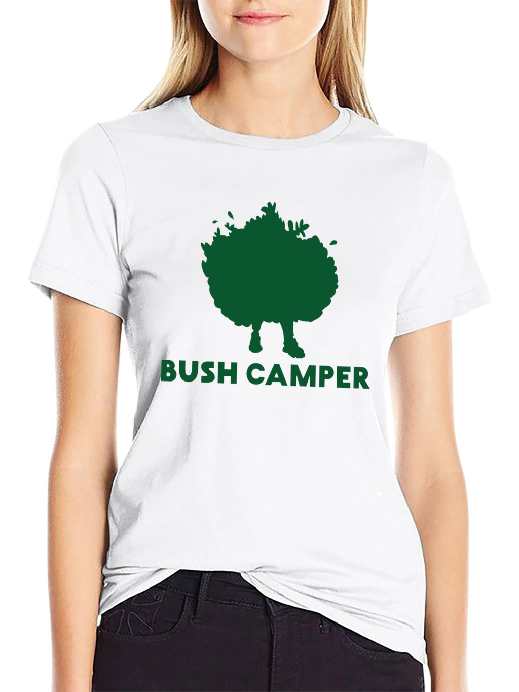 Bush Camper Graphic Tee - Black Cotton T-Shirt