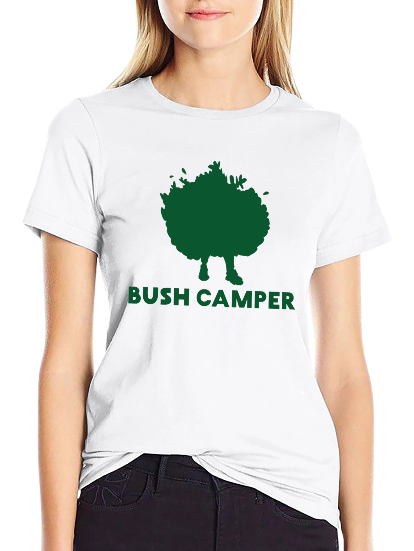 Bush Camper Graphic Tee - Black Cotton T-Shirt