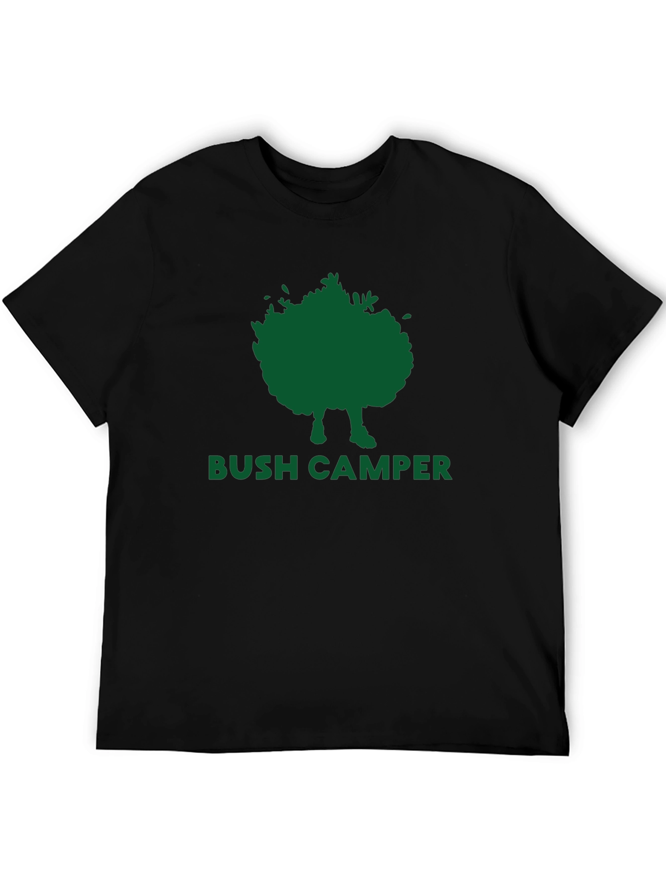 Bush Camper Graphic Tee - Black Cotton T-Shirt
