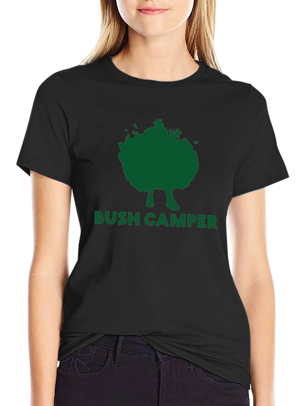 Bush Camper Graphic Tee - Black Cotton T-Shirt