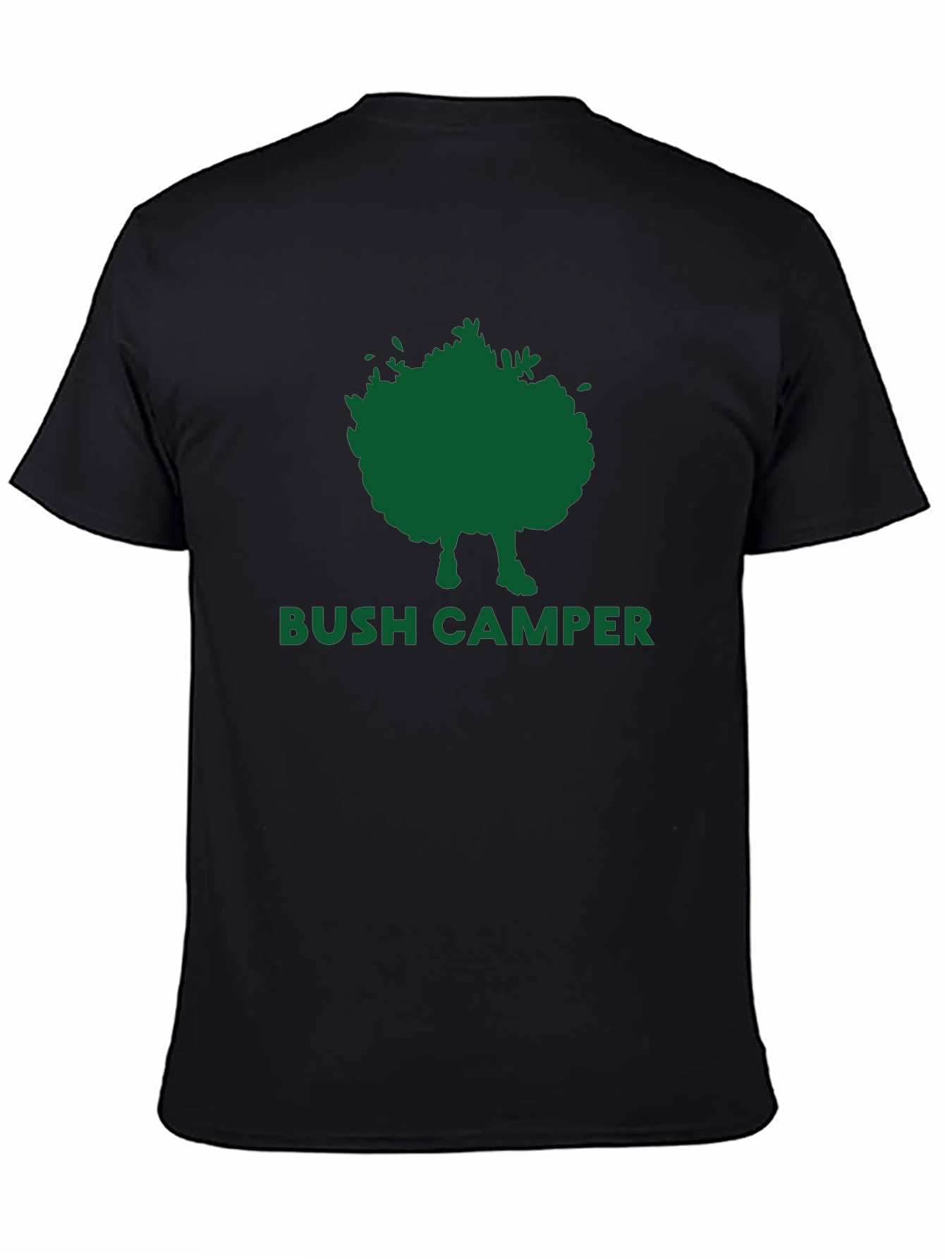 Bush Camper Graphic Tee - Black Cotton T-Shirt
