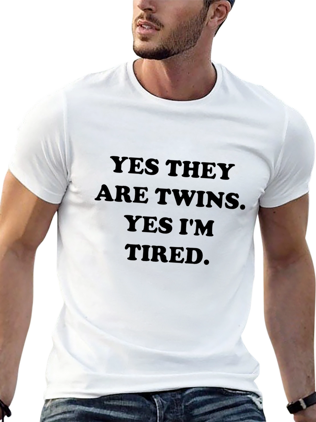 Yes Twins Im Tired - Funny Graphic Tee
