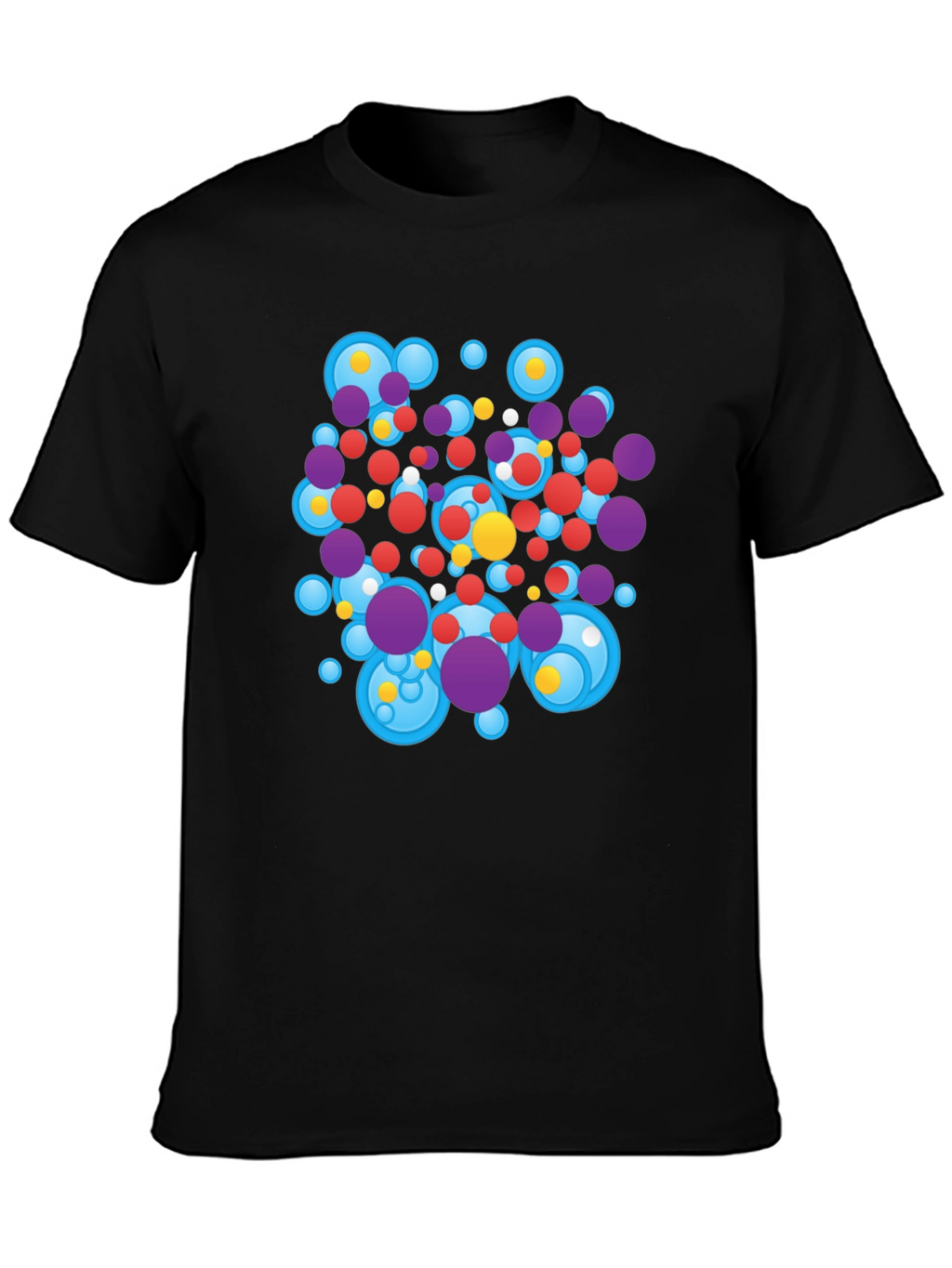 Abstract Circles Black T-Shirt
