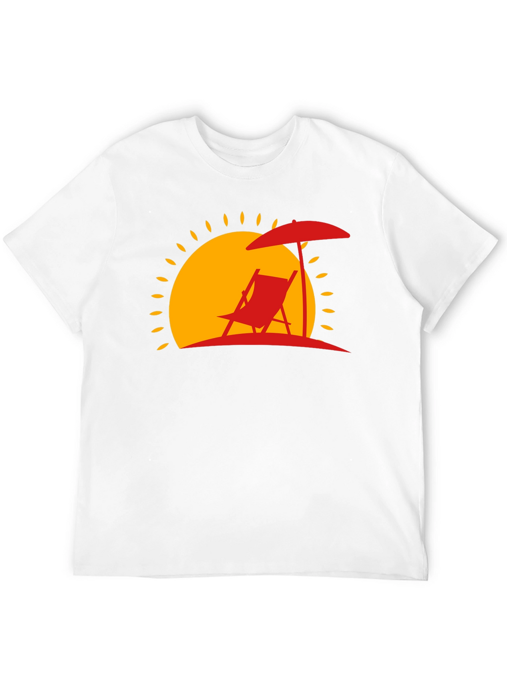 Relaxing Beach Scene Graphic Tee