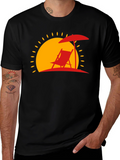 Relaxing Beach Scene Graphic Tee