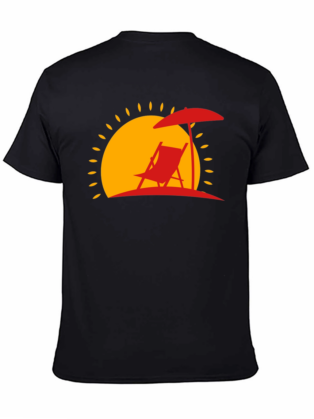 Relaxing Beach Scene Graphic Tee
