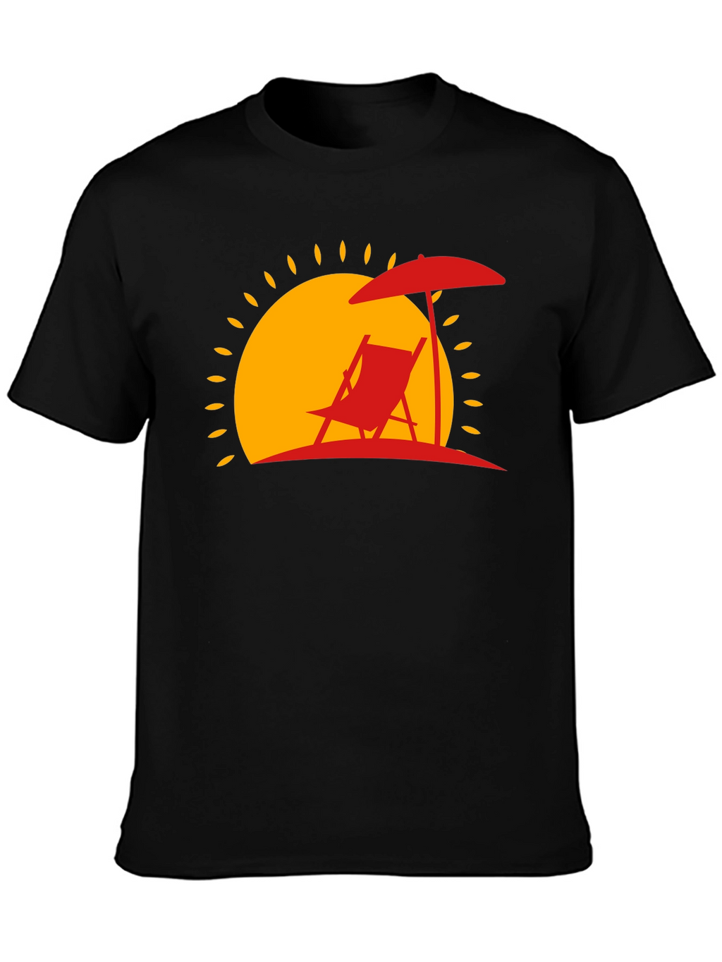 Relaxing Beach Scene Graphic Tee
