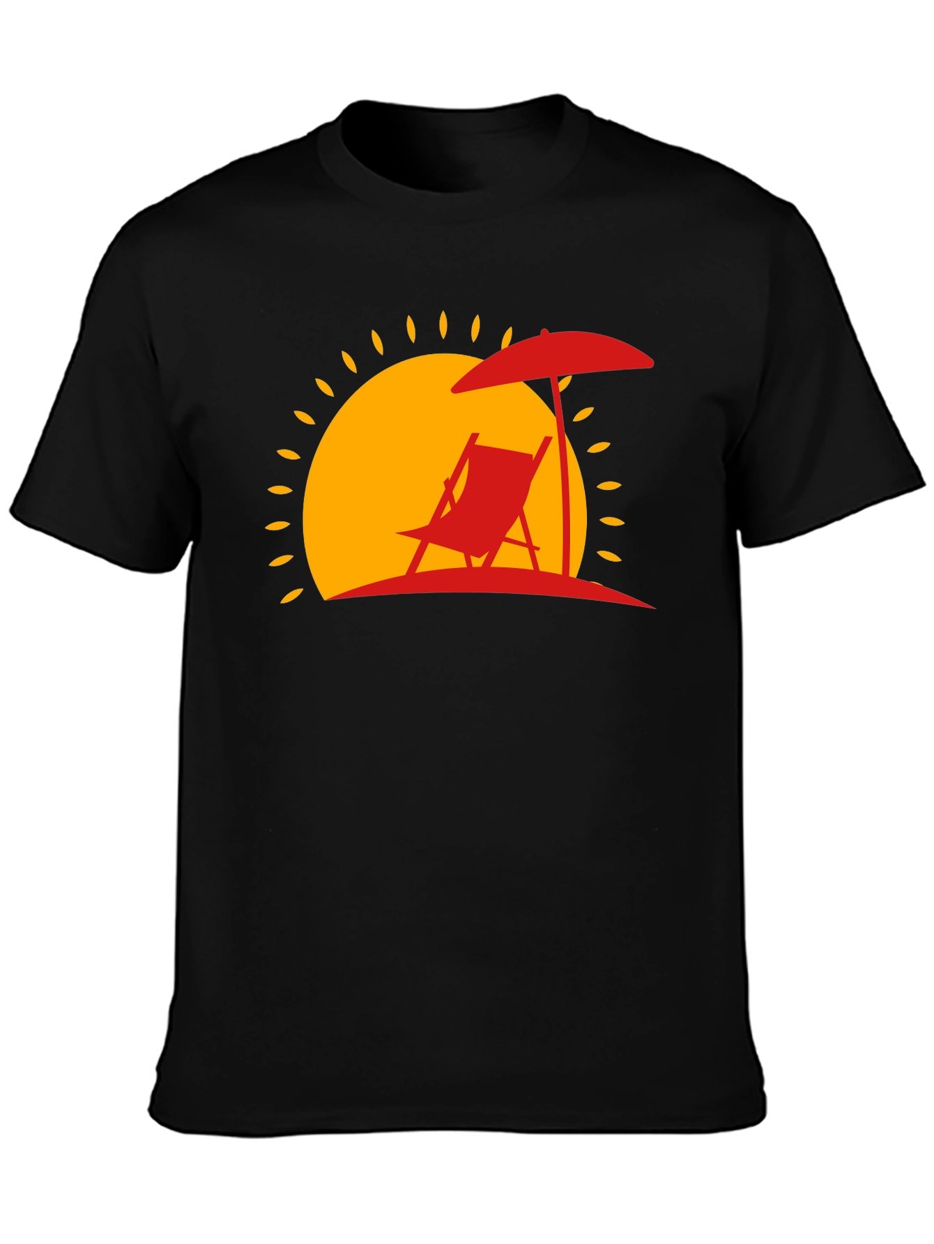 Relaxing Beach Scene Graphic Tee
